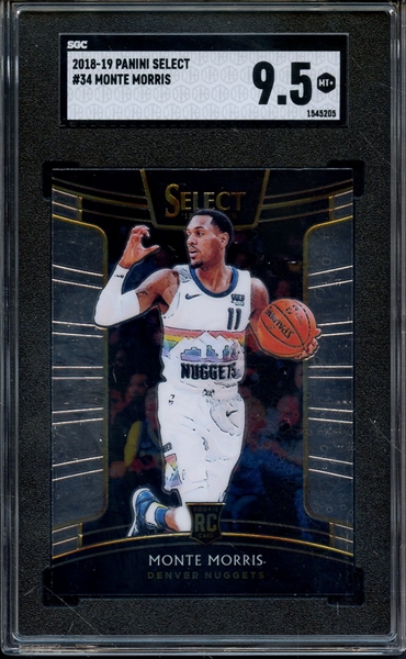 2018 PANINI SELECT 34 MONTE MORRIS SGC MINT+ 9.5