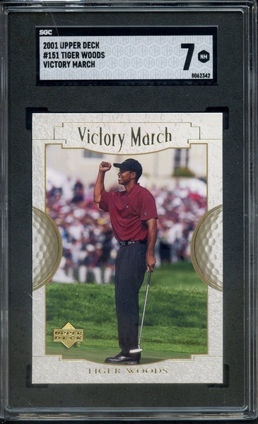 2001 UPPER DECK VICTORY MARCH 151 TIGER WOODS SGC NM 7