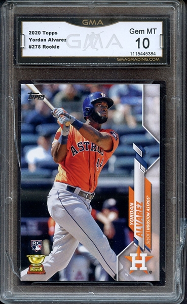 2020 TOPPS 276 YORDAN ALVAREZ GMA 10 * CRACKED CASE *