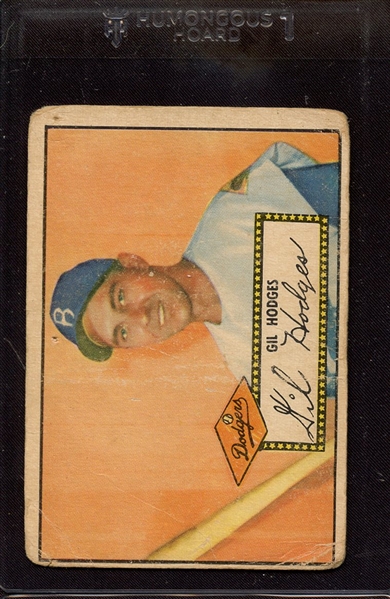 1952 TOPPS 36 GIL HODGES RED BACK POOR