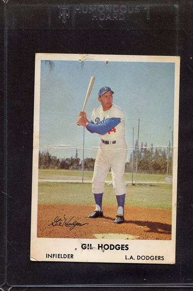 1961 BELL BRAND 14 GIL HODGES POOR