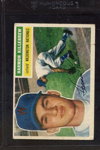 1956 TOPPS 164 HARMON KILLEBREW GRAY BACK POOR