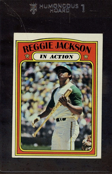 1972 TOPPS 436 REGGIE JACKSON IN ACTION EX