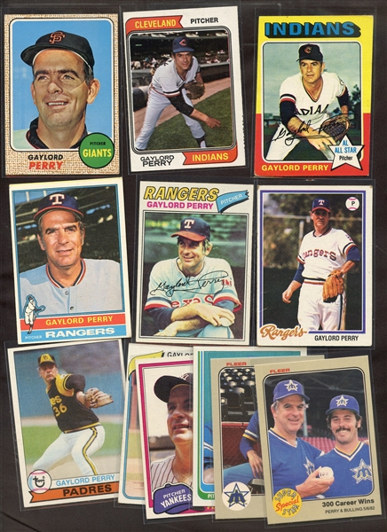 (12) DIFFERENT GAYLORD PERRY TOPPS CARDS 