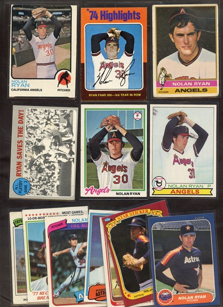 (13) DIFFERENT NOLAN RYAN CARDS