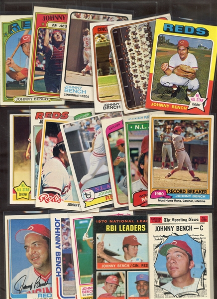 (17) DIFFERENT JOHNNY BENCH CARDS