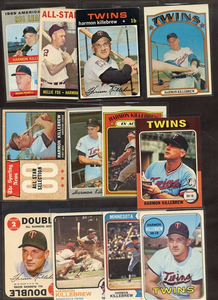 (12) DIFFERENT HARMON KILLEBREW TOPPS CARDS