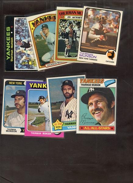 (8) DIFFERENT THURMAN MUNSON CARDS