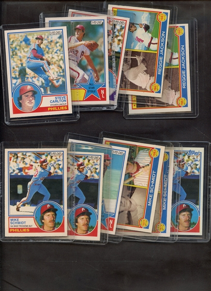 (11) 1983 OPC & TOPPS HOF LOT W/CARLTON JACKSON SCHMIDT NM