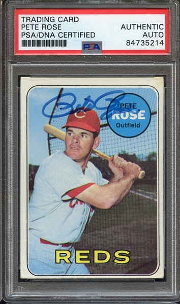 1969 TOPPS 120 SIGNED PETE ROSE PSA/DNA AUTO AUTHENTIC