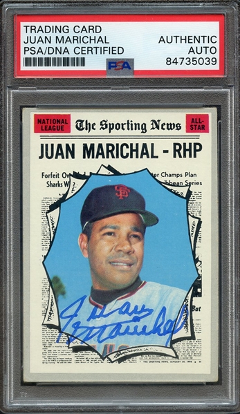 1970 TOPPS 466 SIGNED JUAN MARICHAL ALL STAR PSA/DNA AUTO AUTHENTIC