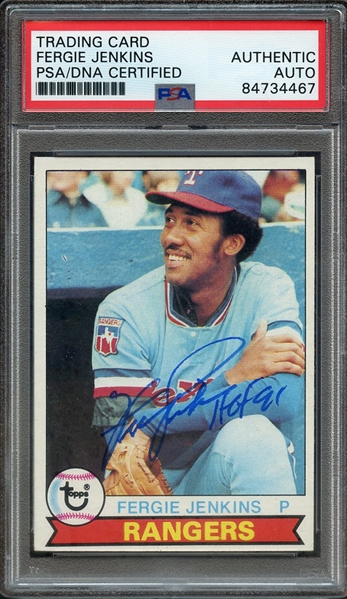 1979 TOPPS 544 SIGNED FERGIE JENKINS W/HOF 91 PSA/DNA AUTO AUTHENTIC