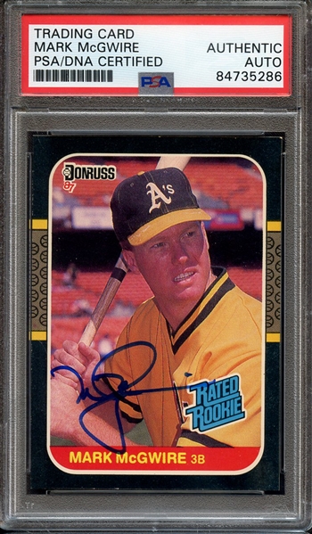 1987 DONRUSS 46 SIGNED MARK MCGWIRE PSA/DNA AUTO AUTHENTIC