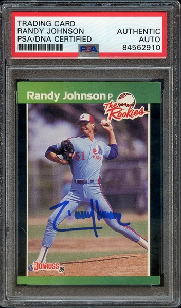 1989 DONRUSS ROOKIES 43 SIGNED RANDY JOHNSON PSA/DNA AUTO AUTHENTIC