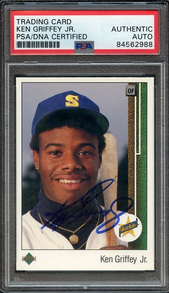 1989 UPPER DECK 1 SIGNED KEN GRIFFEY JR PSA/DNA AUTO AUTHENTIC