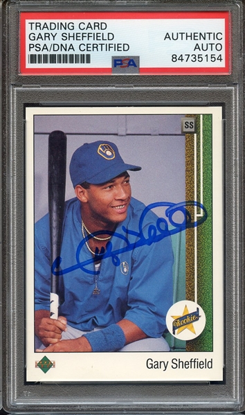 1989 UPPER DECK 13 SIGNED GARY SHEFFIELD PSA/DNA AUTO AUTHENTIC