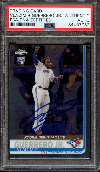 2019 TOPPS CHROME 58 SIGNED VLADIMIR GUERRERO PSA/DNA AUTO AUTHENTIC