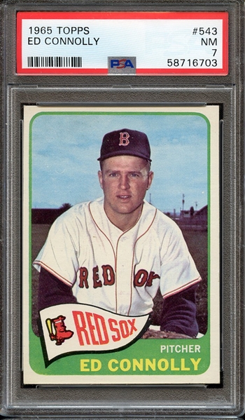 1965 TOPPS 543 ED CONNOLLY PSA NM 7