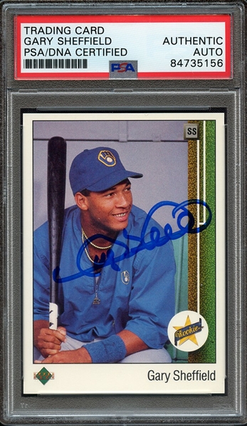 1989 UPPER DECK 13 SIGNED GARY SHEFFIELD PSA/DNA AUTO AUTHENTIC