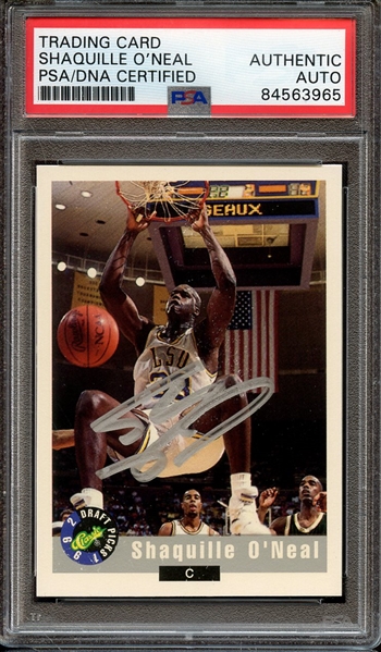 1992 CLASSIC 1 SIGNED SHAQUILLE O'NEAL PSA/DNA AUTO AUTHENTIC