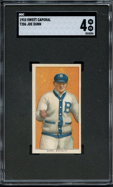 T206 SWEET CAPORAL 350 JOE DUNN SGC VG-EX 4