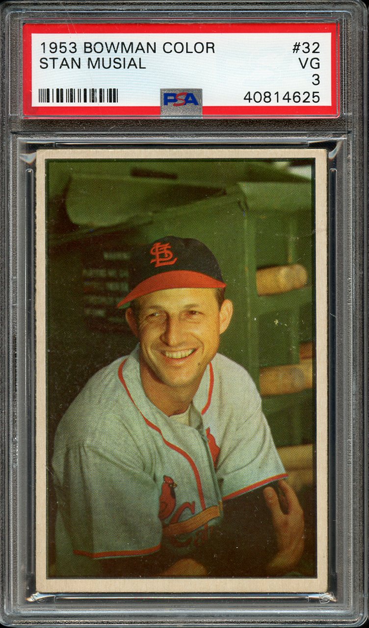 Lot Detail - 1953 BOWMAN COLOR 32 STAN MUSIAL PSA VG 3