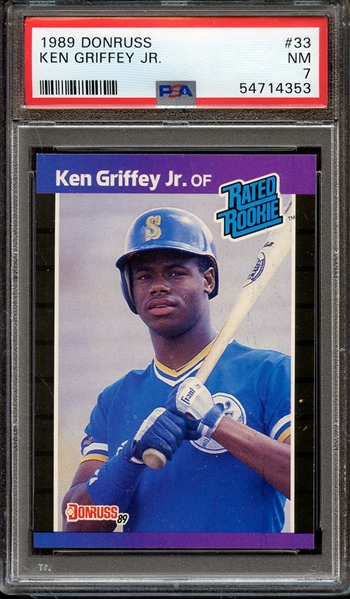 1989 DONRUSS 33 KEN GRIFFEY JR. PSA NM 7