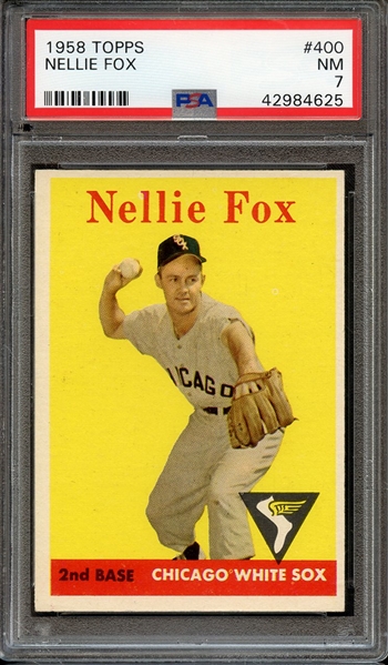 1958 TOPPS 400 NELLIE FOX PSA NM 7