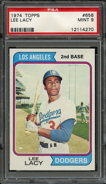 1974 TOPPS 658 LEE LACY PSA MINT 9