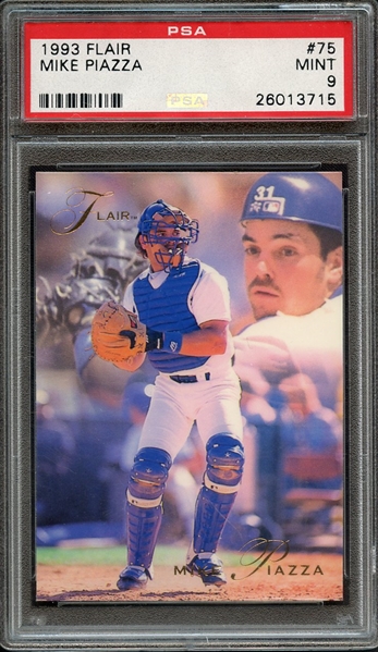 1993 FLAIR 75 MIKE PIAZZA PSA MINT 9