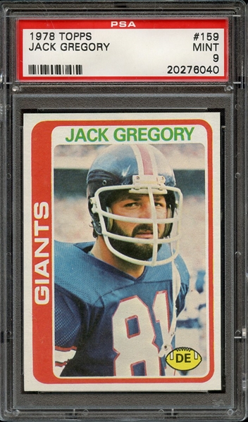 1978 TOPPS 159 JACK GREGORY PSA MINT 9