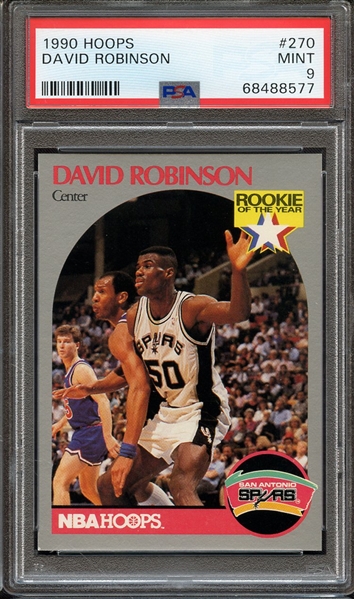 1990 HOOPS 270 DAVID ROBINSON PSA MINT 9