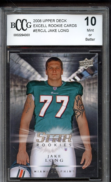 2008 UPPER DECK EXCELL ROOKIE CARDS JAKE LONG BCCG 10