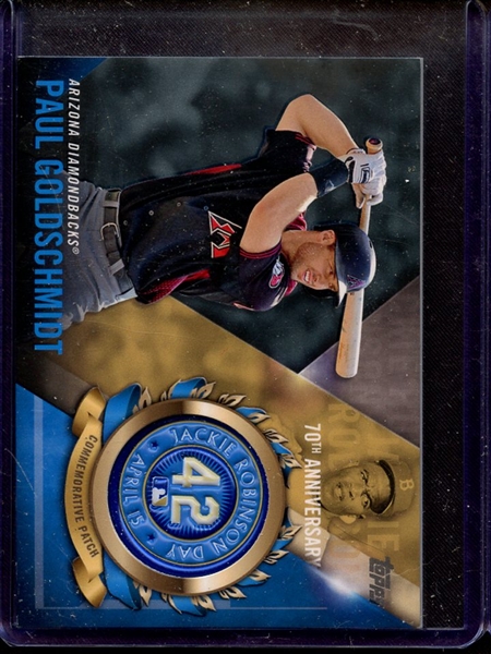 2017 TOPPS 70TH ANNIVERSARY JACKIE ROBINSON COMMEMORATIVE PATCH PAUL GOLDSCHMIDT