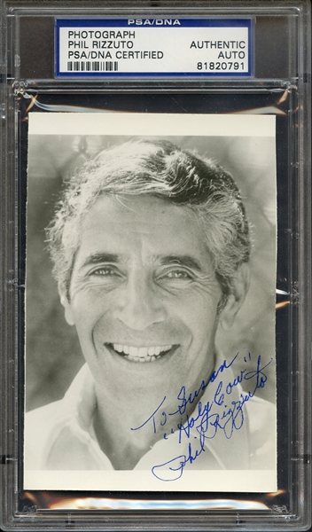PHIL RIZZUTO HOLY COW SIGNED PHOTOGRAPH PSA/DNA AUTO AUTHENTIC