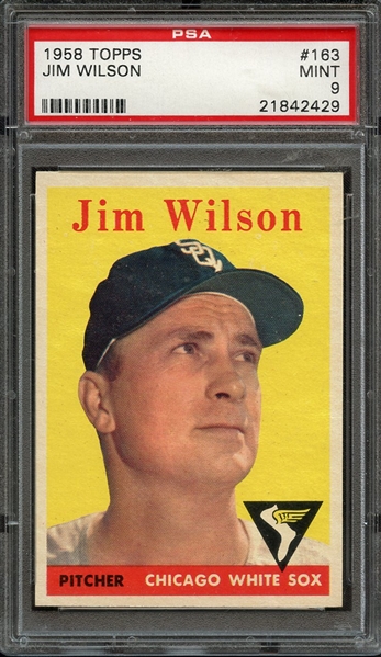 1958 TOPPS 163 JIM WILSON PSA MINT 9