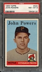 1958 TOPPS 432 JOHN POWERS PSA NM-MT 8
