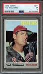 1970 TOPPS 211 TED WILLIAMS PSA EX 5