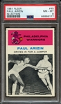 1961 FLEER 45 PAUL ARIZIN IN ACTION PSA NM-MT 8