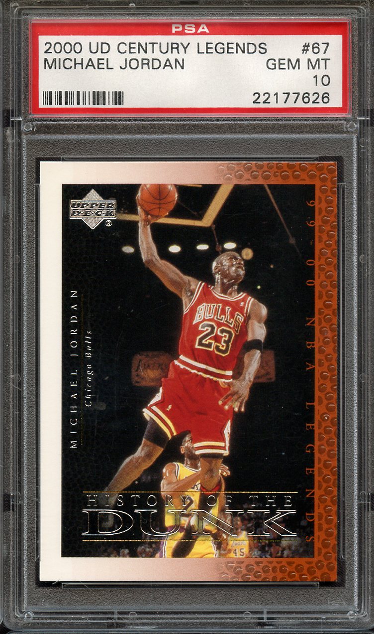 Lot Detail - 2000 UPPER DECK CENTURY LEGENDS 67 MICHAEL JORDAN PSA GEM ...