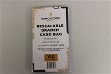 (100) Humongous Hoard Resealable Graded Card Bags - 1 Pack of 100