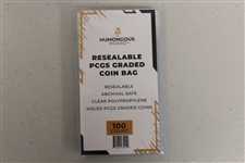 (100) Humongous Hoard Resealable PCGS Graded Coin Bags - 1 Pack of 100