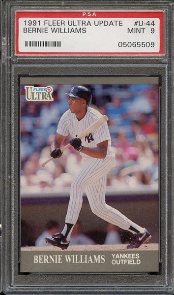 1991 ULTRA UPDATE U-44 BERNIE WILLIAMS PSA MINT 9