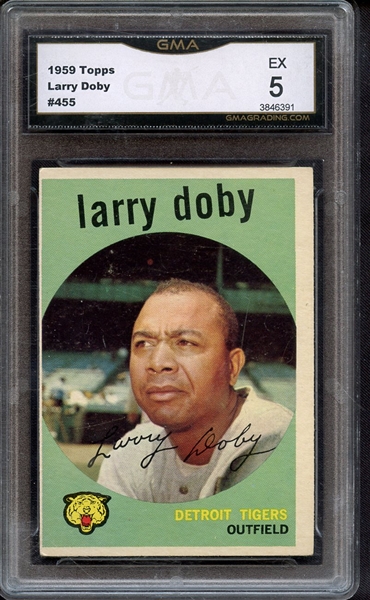 1959 TOPPS 455 LARRY DOBY GMA EX 5