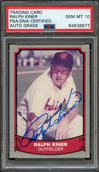 1988 PACIFIC LEGENDS SIGNED RALPH KINER PSA/DNA AUTO 10