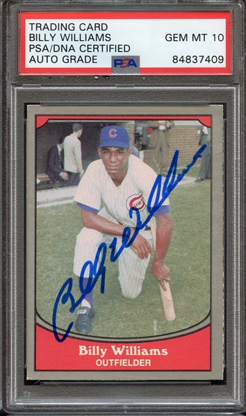 1990 PACIFIC LEGENDS SIGNED BILLY WILLIAMS PSA/DNA AUTO 10