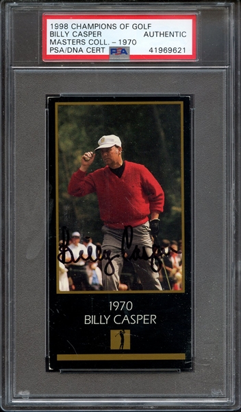 1998 CHAMPIONS OF GOLF MASTERS COLLECTION SIGNED BILLY CASPER PSA/DNA AUTO AUTHENTIC