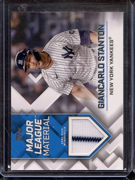 2022 TOPPS MAJOR LEAGUE MATERIAL GIANCARLO STANTON GAME USED JERSEY