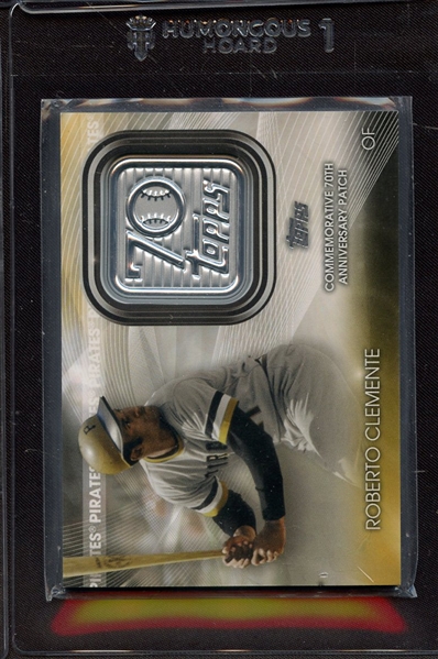 2021 TOPPS COMMEMORATIVE 70TH ANNIVERSARY PATCH ROBERTO CLEMENTE