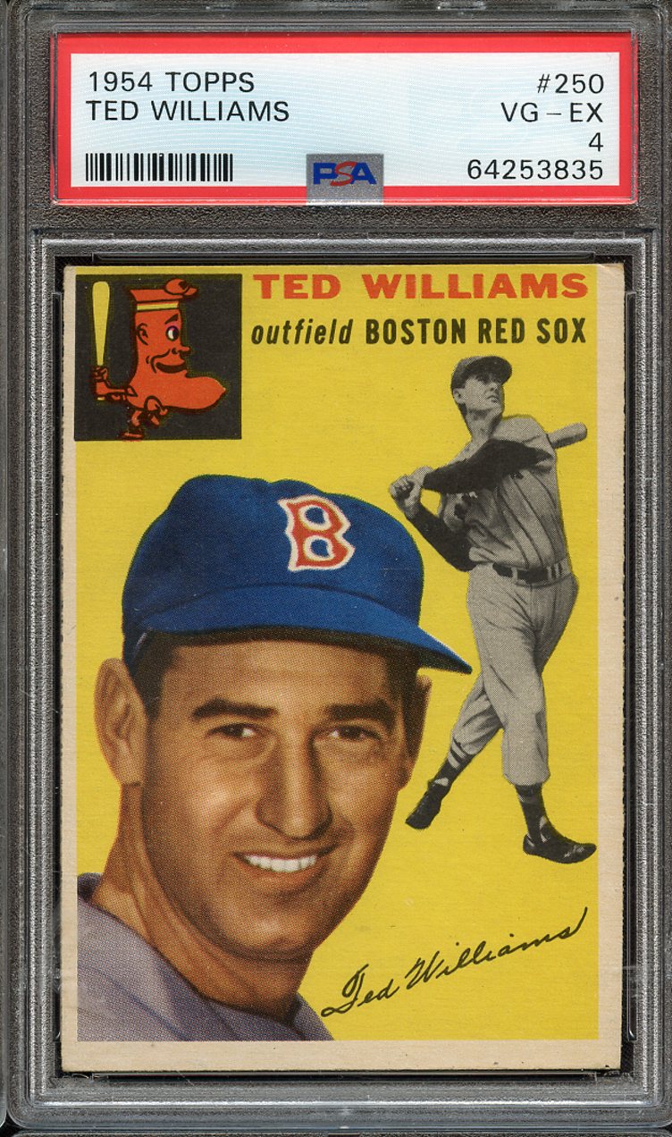 Lot Detail - 1954 TOPPS 250 TED WILLIAMS PSA VG-EX 4